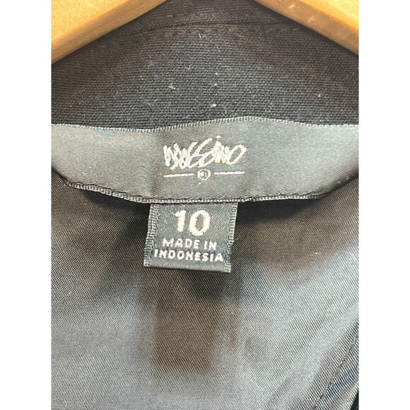 Mossimo Women's Tweed One Button Blazer Long Sleeve Size 10 Black Silver - Picture 3 of 12